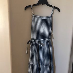 NWT Black and White Plaid Maxi Dress